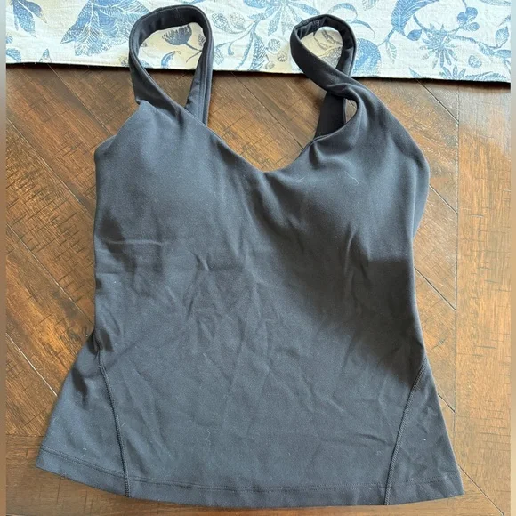 NWOT lululemon Align waist length tank top, black, size 2. - Picture 2 of 3